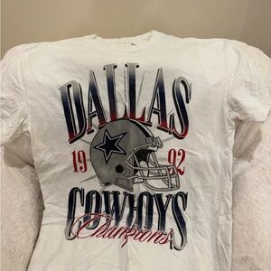 Dallas Cowboys White Graphic Tee - 1992 Champions